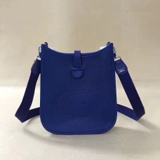 Borsa Hermes Mini Evelyne TPM blu elettrico