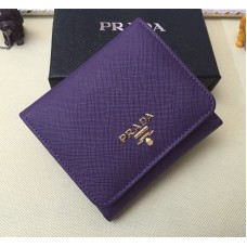 Prada 1M0176 Portafogli in Pelle Saffiano in Viola