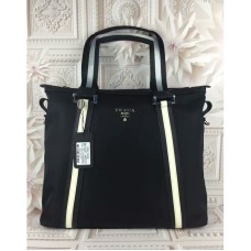 Borsa tote Prada da uomo in tela 12096 nera
