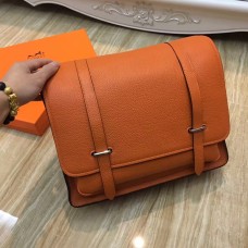 Hermes Steve Borsa a tracolla da uomo in pelle arancione