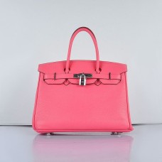 Hermes Birkin 30 cm Togo borse in pelle Lip Pink Sliver
