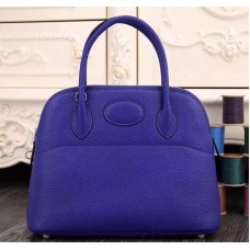 Borsa Hermes Bolide 31 cm Togo in pelle blu elettrico