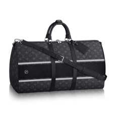 Louis Vuitton M43414 Keepall 55 Bandouliere Borsone Monogram Eclipse Canvas