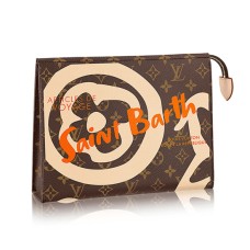 Borsa da toilette Louis Vuitton 26 M44136 tela con monogramma
