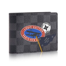 Portafoglio multiplo Louis Vuitton N64439 Damier Graphite Stickers