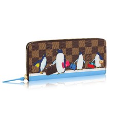 Portafoglio Louis Vuitton Clemence N64425 Damier Ebene Canvas
