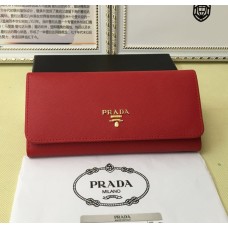 Prada 1M1132 Portafoglio in Pelle Saffiano Rosso