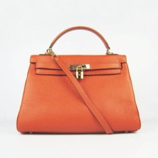 Hermes Kelly 32cm Togo pelle 6108 arancio dorato