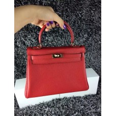 Hermes Kelly 25cm Togo Pelle Rosso Oro