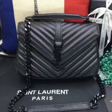 Borsa a tracolla YSL con manico superiore 24 cm nero nero