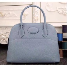 Borsa Hermes Bolide 31 cm Togo in pelle blu Lin