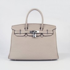 Hermes Birkin 30cm Togo borse in pelle grigio argento