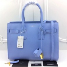 Borse YSL in pelle di mucca blu chiaro Downtown Tote