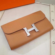 Hermes Constance Portafoglio Togo Pelle Camel