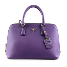 Borsa tote Prada 0812 viola con motivo a croce