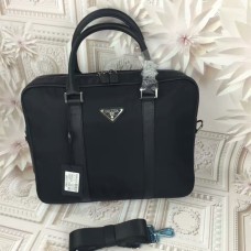 Borsa tote Prada da uomo in tela 0871 nera