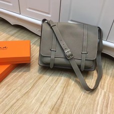 Hermes Steve Borsa a tracolla da uomo in pelle grigia