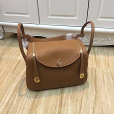 Hermes Lindy Borsa a mano da 30 cm Camel Gold