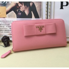 Portafoglio Prada Zip Around L0506 Rosa