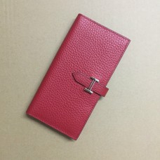 Portafoglio Hermes in pelle di vitello H005 rosso