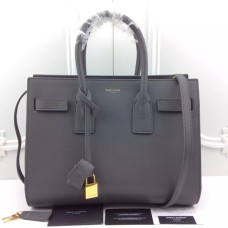 Borse YSL in pelle di mucca grigia Downtown Tote