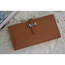 Hermes Bearn Portafoglio in pelle Epsom H005 Camel
