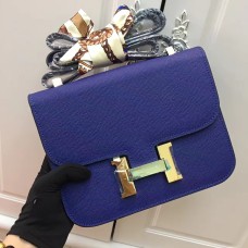 Hermes Constance Borsa 23cm Epsom Leather Electric Blue Gold