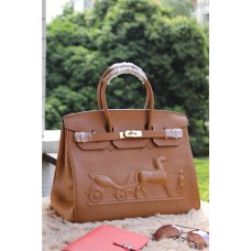 Hermes Birkin Cavallo Togo Pelle Marrone 35cm