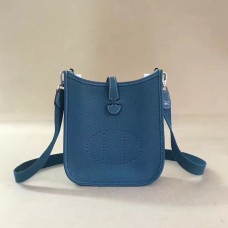 Borsa Hermes Mini Evelyne TPM blu