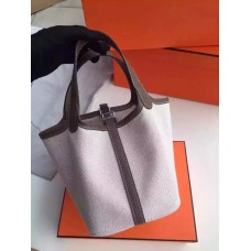 Tela Hermes Picotin Lock grigio scuro
