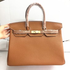 Hermes Birkin 35cm Togo borse in pelle cammello oro