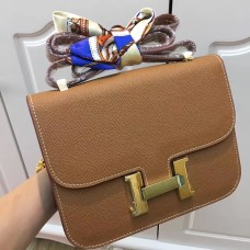 Hermes Constance Borsa 23 cm Epsom Leather Camel Gold