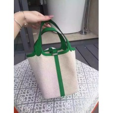 Hermes Picotin Lock Tela Verde