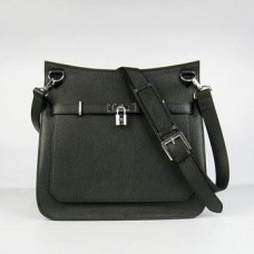 Hermes Jypsiere Borsa a tracolla da 28 cm nero argento