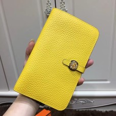 Hermes Dogon Portafoglio Togo Pelle H001 Giallo