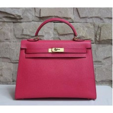 Hermes Kelly 32cm Borsa a mano in pelle Epsom oro rosa