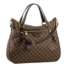 Louis Vuitton N41131 Evora MM Borsa a tracolla Damier Ebene Canvas