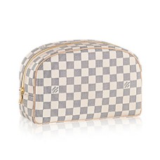 Borsa da toilette Louis Vuitton N41420 25 tela Damier Azur