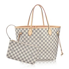 Louis Vuitton N41605 Neverfull MM Borsa a tracolla Damier Azur Canvas