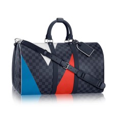 Louis Vuitton N41617 Keepall Bandouliere 45 Borsone Damier Cobalt Canvas