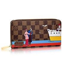 Louis Vuitton Portafoglio Zippy N41665 Damier Ebene Canvas