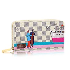 Louis Vuitton Portafoglio Zippy N41668 Damier Azur Canvas