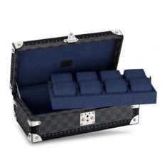 Louis Vuitton N48226 8 Watch Case Hardside Bagaglio Damier Graphite Canvas