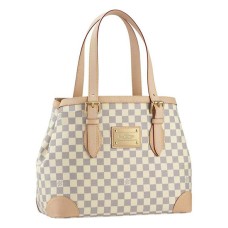 Borsa a tracolla Louis Vuitton N51206 Hampstead MM Tela Damier Azur