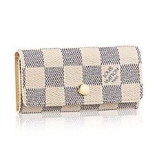 Louis Vuitton N60020 4 Portachiavi Damier Azur Canvas