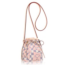 Borsa a tracolla Louis Vuitton N60052 Nano Noe in tela Damier Azur