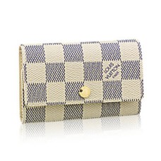 Louis Vuitton N61745 6 Portachiavi Damier Azur Tela