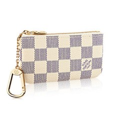 Portachiavi Louis Vuitton N62659 in tela Damier Azur