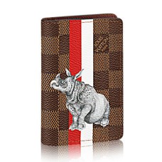 Louis Vuitton N63349 Organizer tascabile Damier Ebene Canvas